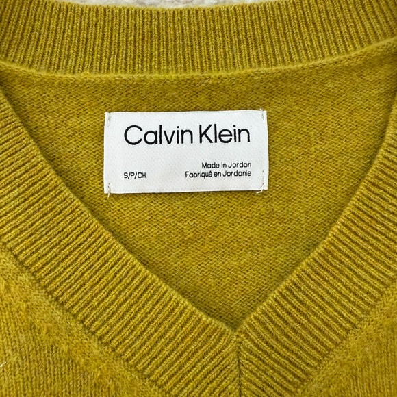 Calvin Klein Wool V-Neck Sweater Size Small - Picture 5 of 7